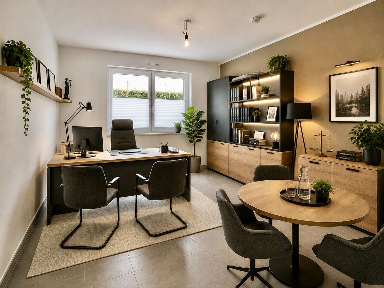 Leben und Arbeiten auf 160qm, 4 Zi.,barrierefrei, TG, EBK und 44qm Terrasse plus Garten