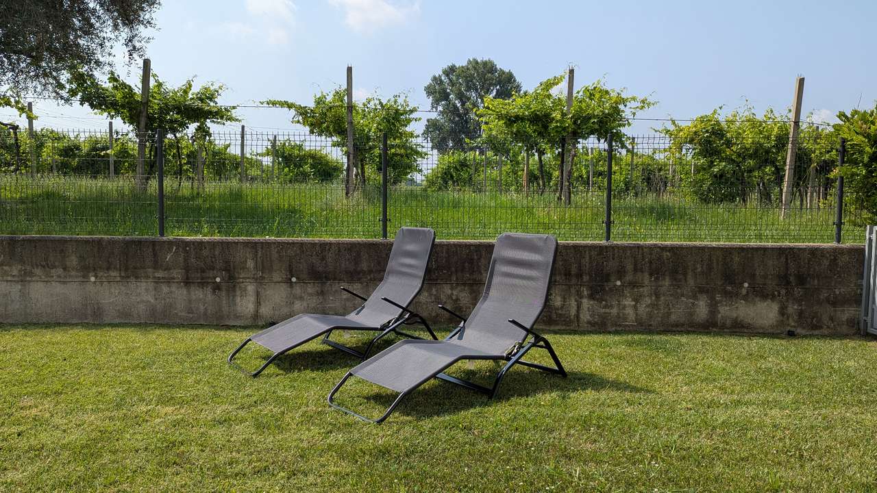 Garten mit Blick auf die Weinr Garten mit Blick auf die Weinr
