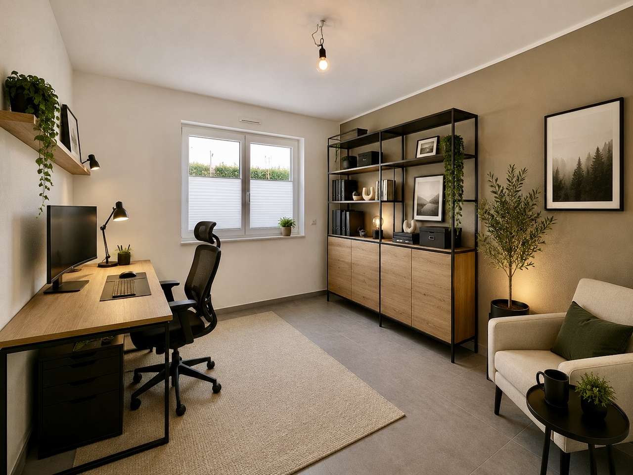 Buero-Schlafzimmer-Wohnbeispie Buero-Schlafzimmer-Wohnbeispie